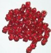 50 7mm Red & Gold Saturn Beads